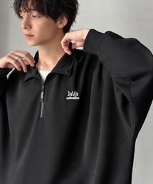 Java（ジャバ）の「《JaVaジャバコラボ》ラクなのに、きちんと見える。胸刺繍ダンボール素材ハーフジッププルオーバー(オーバーサイズ)（Tシャツ/カットソー）」