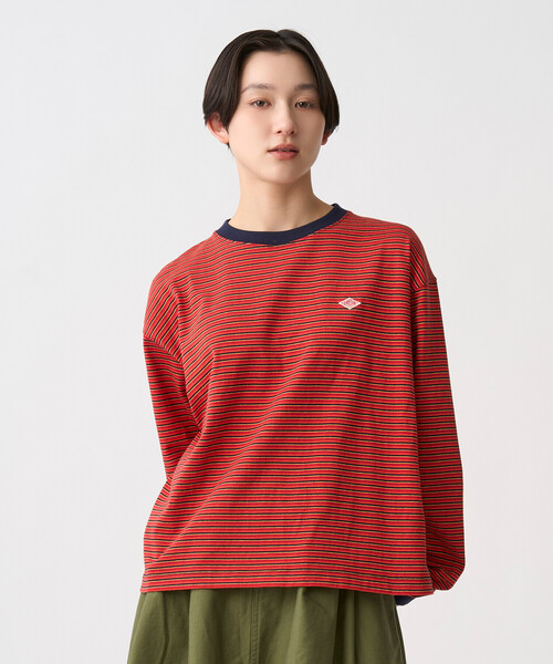 DANTON(ダントン)の「Women's Long Sleeve T-Shirt Stripe(Tシャツ/カットソー・レディース・ホワイト系その他/ブラック系その他2/ブラウン系その他2/ブルー系その他5/ブルー系その他/ブラック系その他/レッド系その他/ブラウン系その他・M/S/XS)」の9枚目の写真