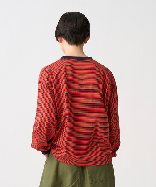 DANTON(ダントン)の「Women's Long Sleeve T-Shirt Stripe(Tシャツ/カットソー・レディース・ホワイト系その他/ブラック系その他2/ブラウン系その他2/ブルー系その他5/ブルー系その他/ブラック系その他/レッド系その他/ブラウン系その他・M/S/XS)」の10枚目の写真
