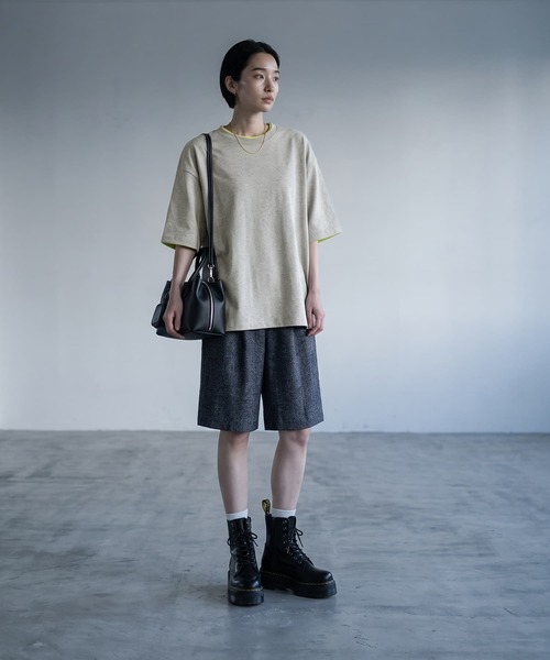 STYLE DELI(スタイルデリ)の「【BLK001】コントラストラインTシャツ(Tシャツ/カットソー・レディース・ブルー/グレー・FREE)」の19枚目の写真