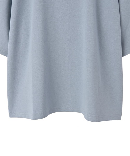 STYLE DELI(スタイルデリ)の「【BLK001】コントラストラインTシャツ(Tシャツ/カットソー・レディース・ブルー/グレー・FREE)」の11枚目の写真