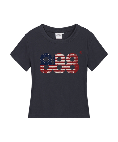 PRIMATE(プライメイト)の「USA NUMBER.888 レディース スリムフィット 半袖Tシャツ 5カラー(Tシャツ/カットソー・レディース・ホワイト/ブラック/カーキ/クリーム/チャコール・SMALL/MEDIUM/LARGE)」の3枚目の写真