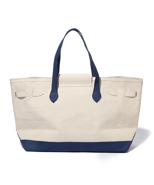 Demi-Luxe BEAMS（デミルクス ビームス）の「LA COUSETTE / 別注 キャンバスベルテッドトート L（トートバッグ・レディース・ブラック/ネイビー・ONE SIZE）」の5枚目の写真