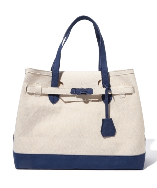 Demi-Luxe BEAMS（デミルクス ビームス）の「LA COUSETTE / 別注 キャンバスベルテッドトート L（トートバッグ・レディース・ブラック/ネイビー・ONE SIZE）」の12枚目の写真