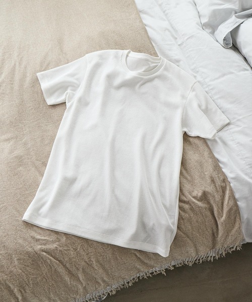 GLOBAL WORK(グローバルワーク)の「【Phiten】ワッフル半袖Tシャツ/879464(Tシャツ/カットソー・メンズ・ホワイト/グレー/ブラック・SMALL/LARGE/MEDIUM/X-LARGE)」の3枚目の写真