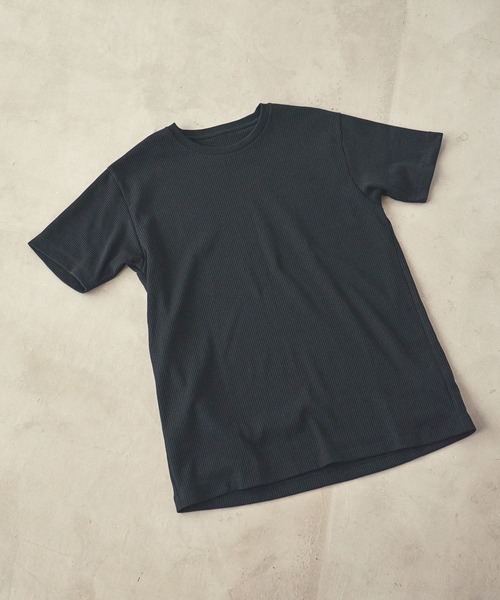 GLOBAL WORK(グローバルワーク)の「【Phiten】ワッフル半袖Tシャツ/879464(Tシャツ/カットソー・メンズ・ホワイト/グレー/ブラック・SMALL/LARGE/MEDIUM/X-LARGE)」の2枚目の写真