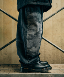 KIDS TAG CAMO POINT DENIM PANTS - DARK GREY