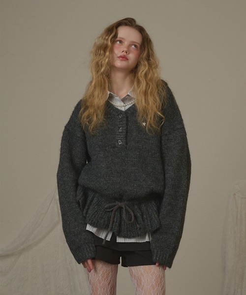 hazyl(ヘイジル)の「frill design shirt/フリルデザインシャツ(シャツ/ブラウス・レディース・アイボリー/ブルー・フリー)」の15枚目の写真