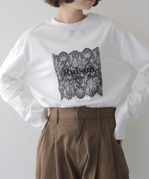 【cheriella】レースグラフィックロゴロンT LACE GRAPHIC LOGO LONG TEE