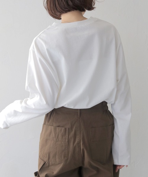 cheriella(シェリエラ)の「【cheriella】レースグラフィックロゴロンT LACE GRAPHIC LOGO LONG TEE(Tシャツ/カットソー・レディース・オフホワイト/チャコールグレー・FREE)」の13枚目の写真