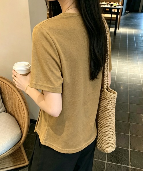 BLoomMe（ブルームミー）の「アシンメトリーTシャツ（Tシャツ/カットソー・レディース・ブラック/キャメル/グレー/ホワイト・M）」の16枚目の写真