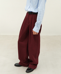 Relaxed Cotton Chino Pants - Cranberry Burgundy