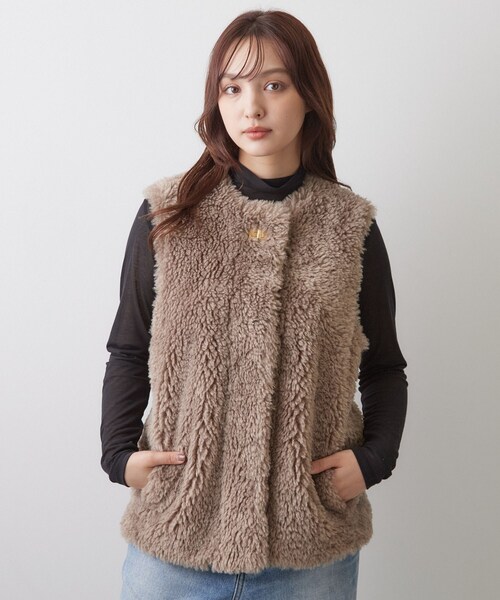 DRESSTERIOR(ドレステリア)の「エコファージレ(ベスト・レディース・ブラウン系その他/チャコールグレー・38/36)」の2枚目の写真