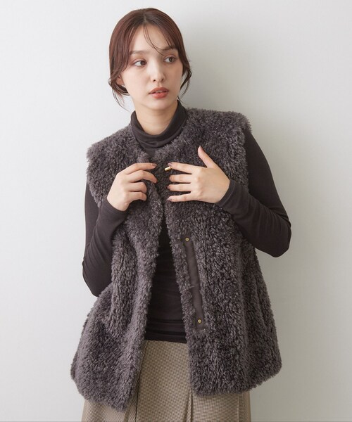 DRESSTERIOR(ドレステリア)の「エコファージレ(ベスト・レディース・ブラウン系その他/チャコールグレー・38/36)」の20枚目の写真