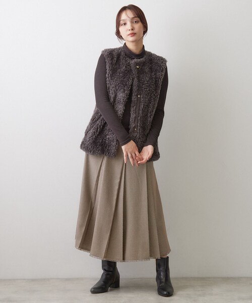 DRESSTERIOR(ドレステリア)の「エコファージレ(ベスト・レディース・ブラウン系その他/チャコールグレー・38/36)」の14枚目の写真