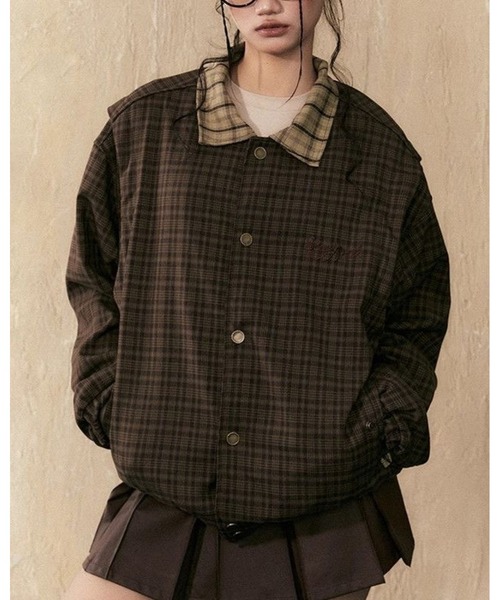 inst.ALL(インストール)の「チェック柄ブルゾン(ブルゾン・レディース・ブラウン・M)」の19枚目の写真