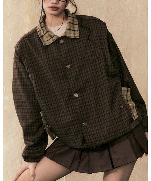 inst.ALL(インストール)の「チェック柄ブルゾン(ブルゾン・レディース・ブラウン・M)」の14枚目の写真