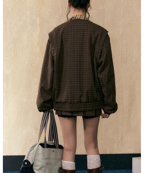 inst.ALL(インストール)の「チェック柄ブルゾン(ブルゾン・レディース・ブラウン・M)」の11枚目の写真