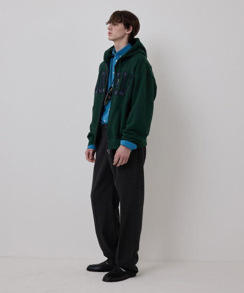 NOHANT(ノアン)の「LONELY/LOVELY フラッフィーフーディー ジップアップ(グリーン/ネイビー)(パーカー・レディース・グリーン・SMALL/MEDIUM/LARGE)」の3枚目の写真