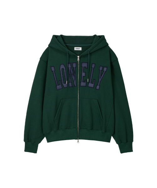 NOHANT(ノアン)の「LONELY/LOVELY フラッフィーフーディー ジップアップ(グリーン/ネイビー)(パーカー・レディース・グリーン・SMALL/MEDIUM/LARGE)」の7枚目の写真