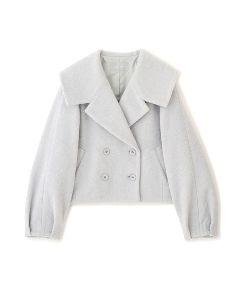 JILL by JILL STUART（ジルバイジルスチュアート）の「ビッグカラーショートブルゾン（ブルゾン・レディース・ブラック/ホワイト/ブルー・FREE）」の8枚目の写真