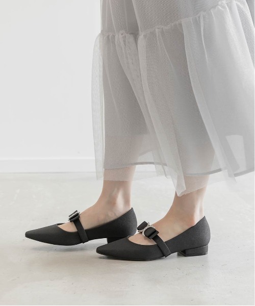 RANDA(ランダ)の「3WAY ストラップフラットパンプス(パンプス・レディース・ピンク/アイボリー/ブラック・S/L/M/LL)」の13枚目の写真