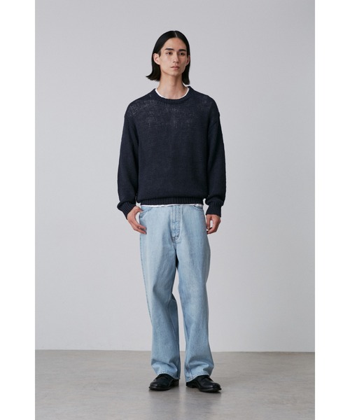 YLEVE(イレーヴ)の「YLEVE / EUROPEAN LINEN SILK BASQUE KNIT PULL OVER(ニット/セーター・メンズ・ネイビー・5)」の10枚目の写真