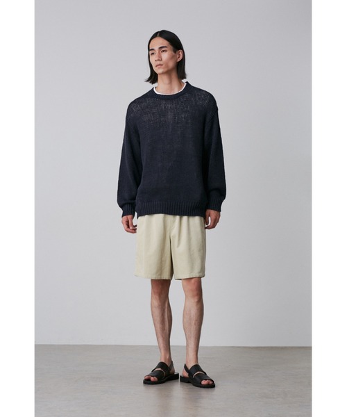 YLEVE(イレーヴ)の「YLEVE / EUROPEAN LINEN SILK BASQUE KNIT PULL OVER(ニット/セーター・メンズ・ネイビー・5)」の11枚目の写真