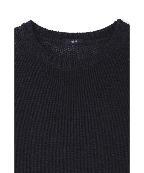 YLEVE(イレーヴ)の「YLEVE / EUROPEAN LINEN SILK BASQUE KNIT PULL OVER(ニット/セーター・メンズ・ネイビー・5)」の13枚目の写真