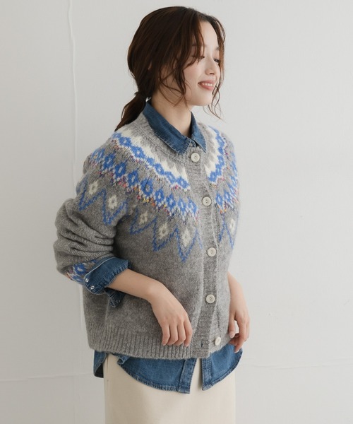 URBAN RESEARCH Sonny Label(アーバンリサーチサニーレーベル)の「ノルディック柄編みニットカーディガン(ニット/セーター・レディース・レッド/グレー/ブラウン・FREE)」の6枚目の写真