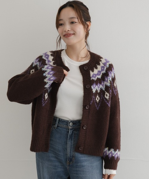 URBAN RESEARCH Sonny Label(アーバンリサーチサニーレーベル)の「ノルディック柄編みニットカーディガン(ニット/セーター・レディース・レッド/グレー/ブラウン・FREE)」の13枚目の写真