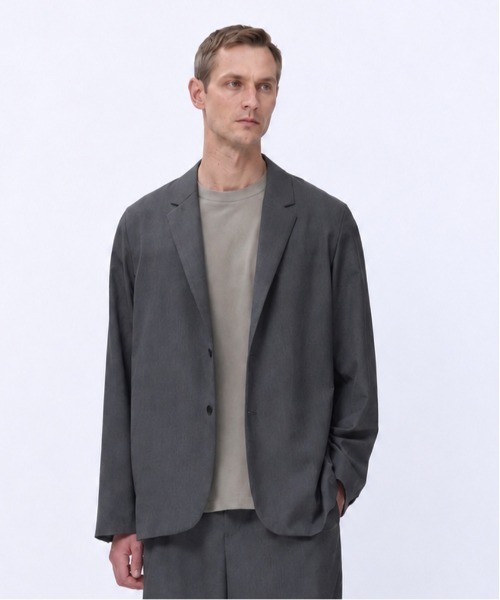ATON(エイトン)の「【ATON / エイトン】WOOL TROPICAL TAILORED JACKET(テーラードジャケット・メンズ・ブラック/グレー/ネイビー・4/6/2)」の3枚目の写真