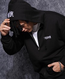 RIPPER（リッパー）の「【RIPPER】R ロゴ刺繍 ZIP パーカー   R-Logo Hood Embroidered Full Zip Hoodie（パーカー）」