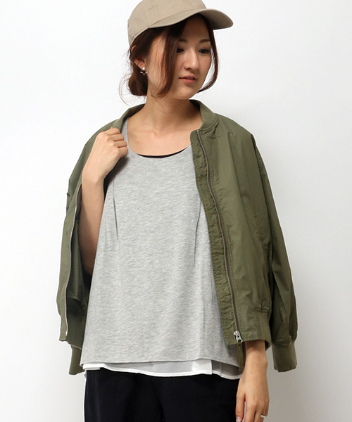 LBC（エルビーシー）の「コットンレーヨンシフォンリバーシブルタンクトップ（タンクトップ・レディース・アッシュグレー/ネイビー・MEDIUM/LARGE）」の2枚目の写真