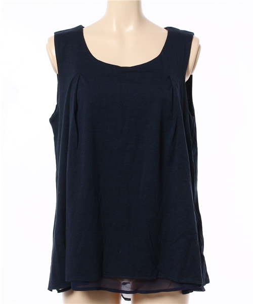 LBC（エルビーシー）の「コットンレーヨンシフォンリバーシブルタンクトップ（タンクトップ・レディース・アッシュグレー/ネイビー・MEDIUM/LARGE）」の9枚目の写真