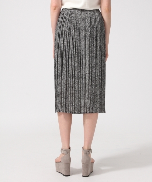 HARE（ハレ）の「ランダムプリーツミモレスカート(HARE)（スカート・レディース・グレー/オフホワイト/オレンジ・FREE）」の6枚目の写真