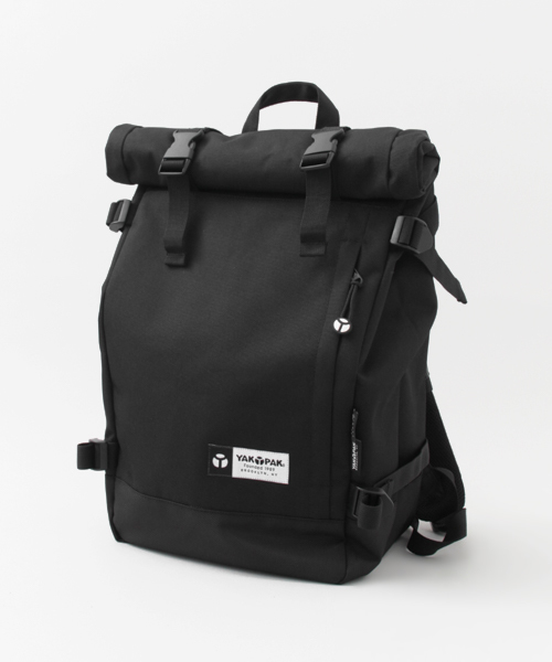YAKPAK(ヤックパック)の「YAK PAK RollTop RuckSack(バックパック/リュック・レディース・ブラック/ベージュ・FREE)」の3枚目の写真