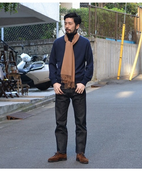 THE INOUE BROTHERS（ザイノウエブラザーズ）の「THE INOUE BROTHERS WOVEN SCARF（マフラー・メンズ・レッド/ベージュ/ネイビー/チャコールグレー/グレー/オフホワイト/ブルー系その他4・F）」の15枚目の写真