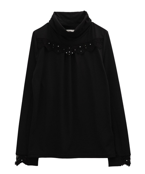 axes femme 立体花　立体薔薇　トップス　プルオーバー　Tシャツ　姫 セール】立体バラモチーフプルオーバー（Tシャツ/カットソー