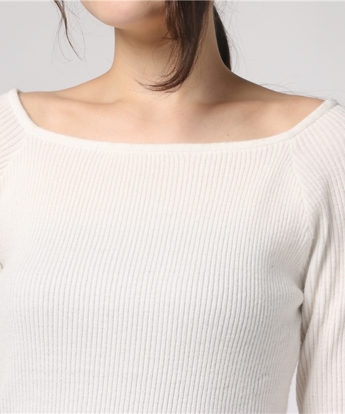 VENCEEXCHANGE（ヴァンスエクスチェンジ）の「スクエアプルオーバー                       （ニット/セーター・レディース・ブラック/ピンク/オフホワイト・MEDIUM）」の7枚目の写真