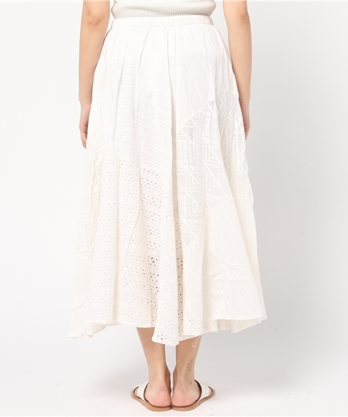 チャイハネ（チャイハネ）の「【チャイハネ】レースパッチワークスカート（スカート・レディース・オレンジ/ネイビー/ホワイト/ブルー/パープル/ピンク/ライトブルー/ブラック/レッド/グリーン/ダークパープル/イエロー・FREE）」の15枚目の写真