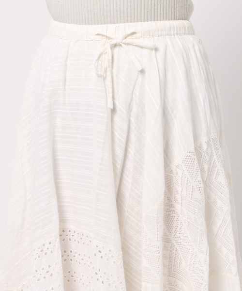 チャイハネ（チャイハネ）の「【チャイハネ】レースパッチワークスカート（スカート・レディース・オレンジ/ネイビー/ホワイト/ブルー/パープル/ピンク/ライトブルー/ブラック/レッド/グリーン/ダークパープル/イエロー・FREE）」の16枚目の写真