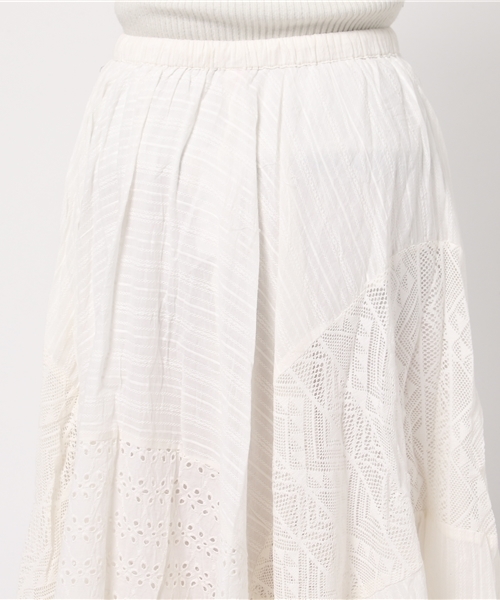 チャイハネ（チャイハネ）の「【チャイハネ】レースパッチワークスカート（スカート・レディース・オレンジ/ネイビー/ホワイト/ブルー/パープル/ピンク/ライトブルー/ブラック/レッド/グリーン/ダークパープル/イエロー・FREE）」の17枚目の写真