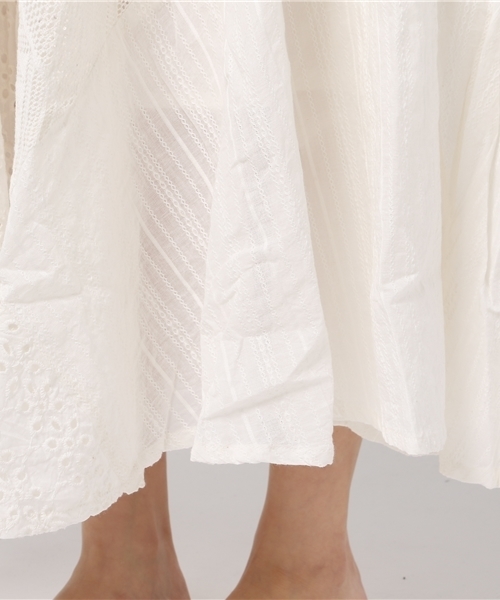 チャイハネ（チャイハネ）の「【チャイハネ】レースパッチワークスカート（スカート・レディース・オレンジ/ネイビー/ホワイト/ブルー/パープル/ピンク/ライトブルー/ブラック/レッド/グリーン/ダークパープル/イエロー・FREE）」の22枚目の写真