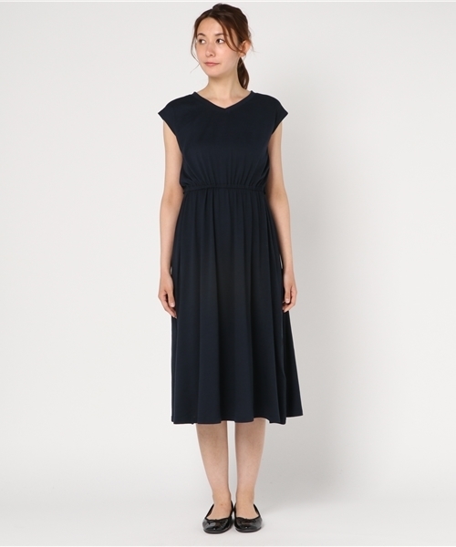 N.(N. Natural Beauty Basic)(エヌエヌナチュラルビューティーベーシック)の「バックリボンカットソーワンピース(ワンピース・レディース・イエロー/ネイビー/グレー/ブルー/ブラウン・MEDIUM)」の14枚目の写真