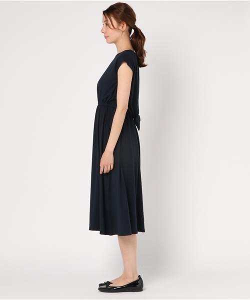 N.(N. Natural Beauty Basic)(エヌエヌナチュラルビューティーベーシック)の「バックリボンカットソーワンピース(ワンピース・レディース・イエロー/ネイビー/グレー/ブルー/ブラウン・MEDIUM)」の15枚目の写真