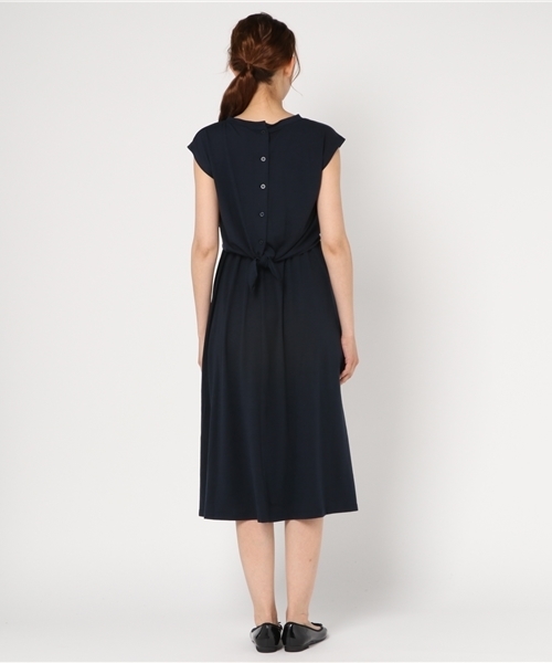 N.(N. Natural Beauty Basic)(エヌエヌナチュラルビューティーベーシック)の「バックリボンカットソーワンピース(ワンピース・レディース・イエロー/ネイビー/グレー/ブルー/ブラウン・MEDIUM)」の8枚目の写真