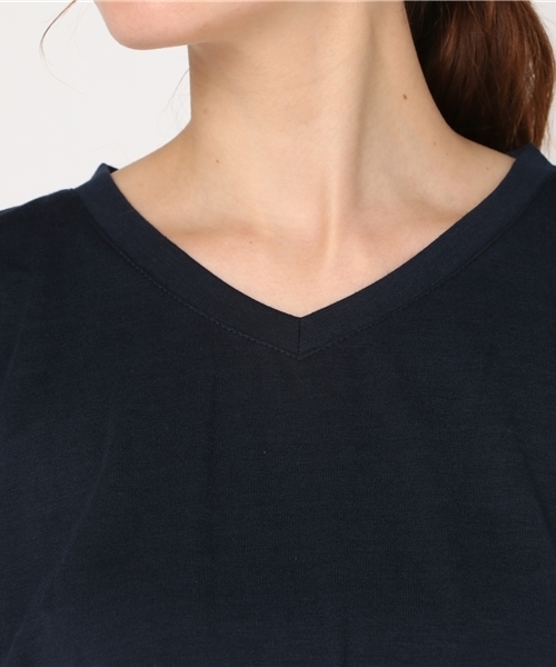 N.(N. Natural Beauty Basic)(エヌエヌナチュラルビューティーベーシック)の「バックリボンカットソーワンピース(ワンピース・レディース・イエロー/ネイビー/グレー/ブルー/ブラウン・MEDIUM)」の9枚目の写真