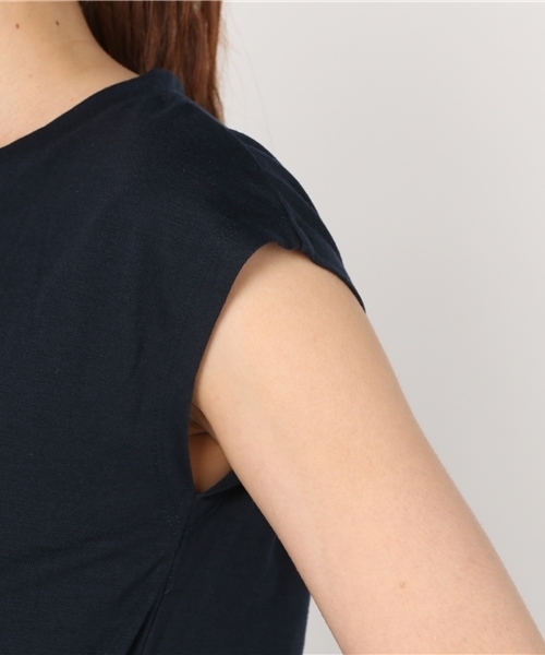 N.(N. Natural Beauty Basic)(エヌエヌナチュラルビューティーベーシック)の「バックリボンカットソーワンピース(ワンピース・レディース・イエロー/ネイビー/グレー/ブルー/ブラウン・MEDIUM)」の11枚目の写真