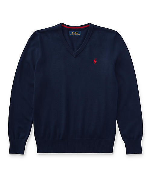Polo Ralph Lauren Childrenswear ポロラルフローレンチャイルドウェア の コットン Vネック セーター ニット セーター Wear